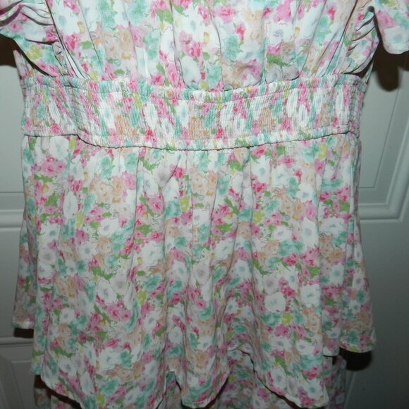 Entro Ruffle Tiered Maxi Dress floral size large🆕 FAST🏃‍♀️⚡🚚💥 - Picture 4 of 14